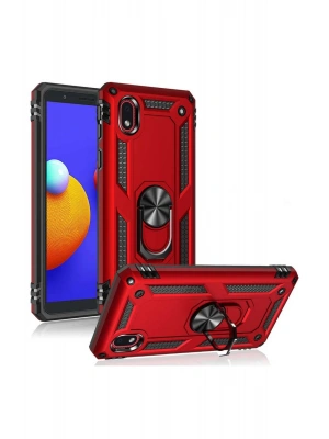 Newface Samsung Galaxy A01 Core Kılıf Sofya Yüzüklü Silikon Kapak - Lacivert