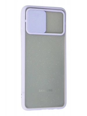 Newface Samsung Galaxy A02 Kılıf Palm Buzlu Kamera Sürgülü Silikon - Lila