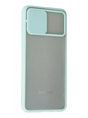 Newface Samsung Galaxy A02 Kılıf Palm Buzlu Kamera Sürgülü Silikon - Turkuaz