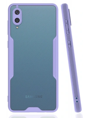 Newface Samsung Galaxy A02 Kılıf Platin Silikon - Lila