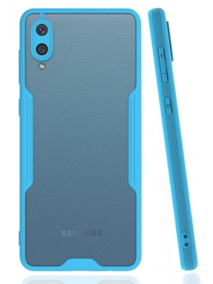 Newface Samsung Galaxy A02 Kılıf Platin Silikon - Mavi