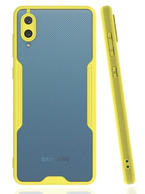Newface Samsung Galaxy A02 Kılıf Platin Silikon - Sarı