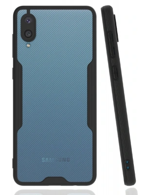 Newface Samsung Galaxy A02 Kılıf Platin Silikon - Siyah