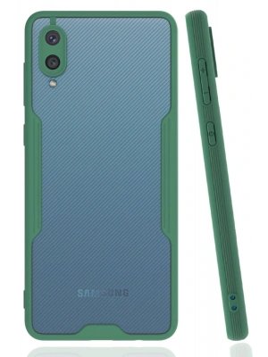 Newface Samsung Galaxy A02 Kılıf Platin Silikon - Yeşil