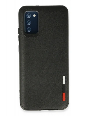 Newface Samsung Galaxy A02S Kılıf Loop Deri Silikon - Siyah