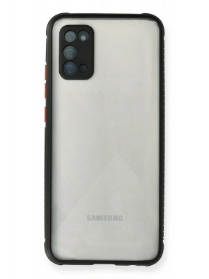 Newface Samsung Galaxy A02S Kılıf Miami Şeffaf Silikon - Siyah