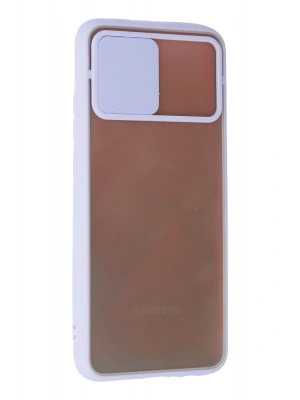 Newface Samsung Galaxy A02S Kılıf Palm Buzlu Kamera Sürgülü Silikon - Lila
