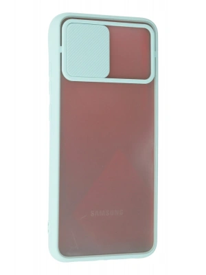 Newface Samsung Galaxy A02S Kılıf Palm Buzlu Kamera Sürgülü Silikon - Turkuaz