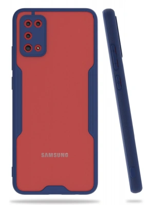 Newface Samsung Galaxy A02S Kılıf Platin Silikon - Lacivert