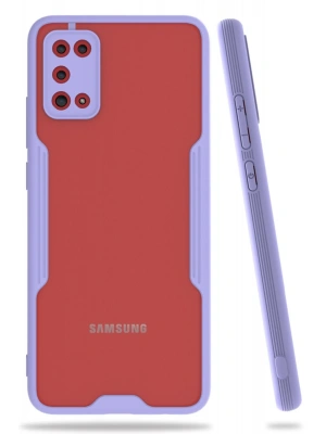 Newface Samsung Galaxy A02S Kılıf Platin Silikon - Lila