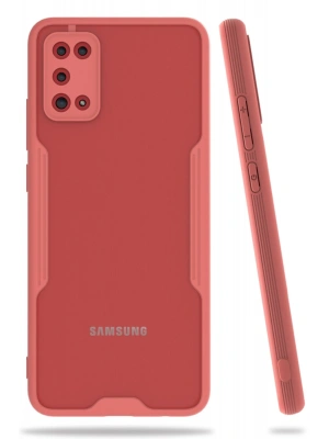 Newface Samsung Galaxy A02S Kılıf Platin Silikon - Pembe