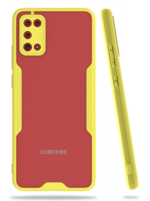 Newface Samsung Galaxy A02S Kılıf Platin Silikon - Sarı