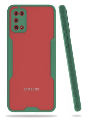 Newface Samsung Galaxy A02S Kılıf Platin Silikon - Yeşil