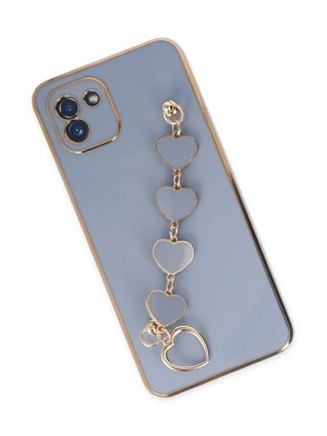 Newface Samsung Galaxy A03 Kılıf Esila Silikon - Gri
