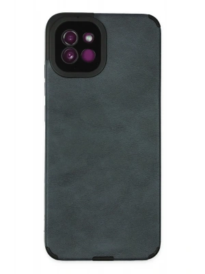 Newface Samsung Galaxy A03 Kılıf Loop Deri Silikon - Lacivert