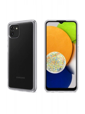 Newface Samsung Galaxy A03 Kılıf Lüx Şeffaf Silikon