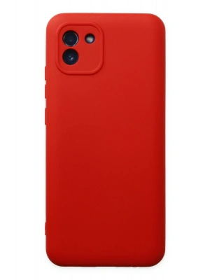 Newface Samsung Galaxy A03 Kılıf Nano içi Kadife Silikon - Kırmızı