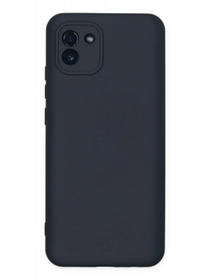 Newface Samsung Galaxy A03 Kılıf Nano içi Kadife Silikon - Lacivert