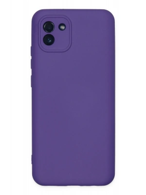 Newface Samsung Galaxy A03 Kılıf Nano içi Kadife Silikon - Mor