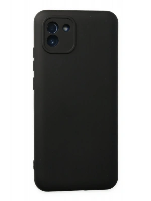 Newface Samsung Galaxy A03 Kılıf Nano içi Kadife Silikon - Siyah