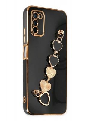 Newface Samsung Galaxy A03S Kılıf Esila Silikon - Siyah