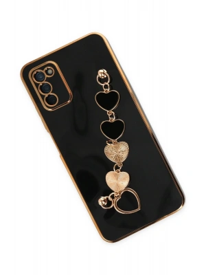 Newface Samsung Galaxy A03S Kılıf Esila Silikon - Siyah