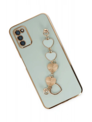 Newface Samsung Galaxy A03S Kılıf Esila Silikon - Su Yeşili