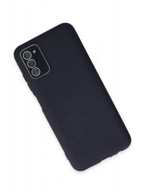 Newface Samsung Galaxy A03S Kılıf Lansman Glass Kapak - Lacivert