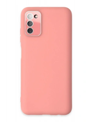 Newface Samsung Galaxy A03S Kılıf Lansman Glass Kapak - Pembe