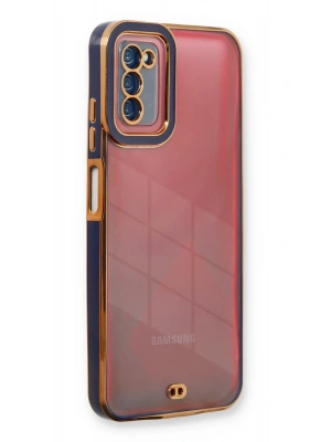 Newface Samsung Galaxy A03S Kılıf Liva Lens Silikon - Mavi