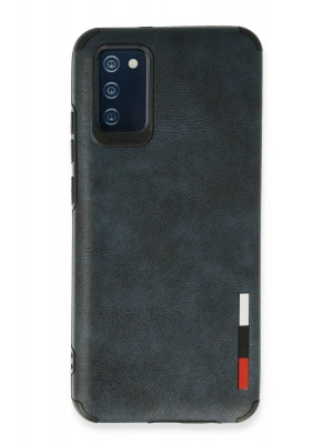 Newface Samsung Galaxy A03S Kılıf Loop Deri Silikon - Lacivert