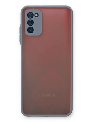 Newface Samsung Galaxy A03S Kılıf Montreal Silikon Kapak - Gri
