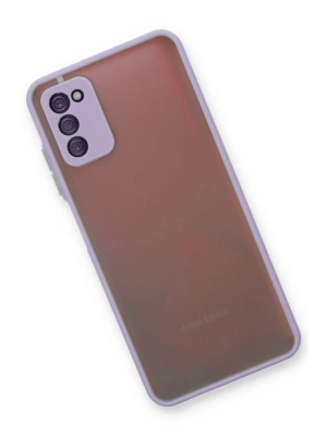 Newface Samsung Galaxy A03S Kılıf Montreal Silikon Kapak - Mor