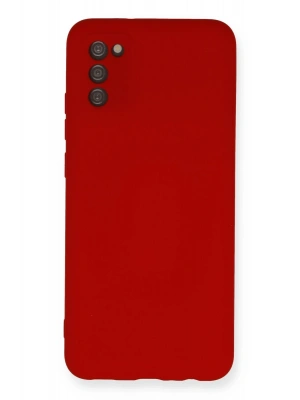 Newface Samsung Galaxy A03S Kılıf Nano içi Kadife Silikon - Kırmızı