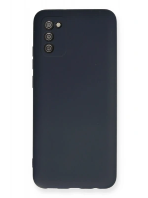 Newface Samsung Galaxy A03S Kılıf Nano içi Kadife Silikon - Lacivert
