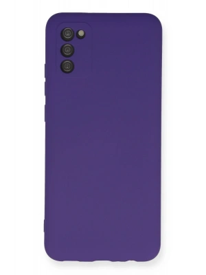 Newface Samsung Galaxy A03S Kılıf Nano içi Kadife Silikon - Mor