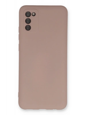 Newface Samsung Galaxy A03S Kılıf Nano içi Kadife Silikon - Pudra