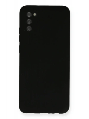 Newface Samsung Galaxy A03S Kılıf Nano içi Kadife Silikon - Siyah