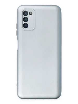 Newface Samsung Galaxy A03S Kılıf Nano içi Kadife Silikon - Sky Blue