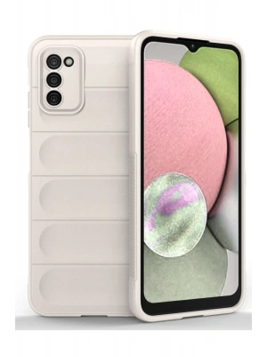 Newface Samsung Galaxy A03S Kılıf Optimum Silikon - Krem