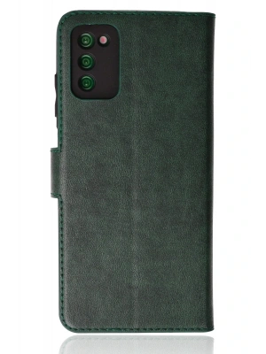 Newface Samsung Galaxy A03S Kılıf Trend S Plus Kapaklı Kılıf - Yeşil