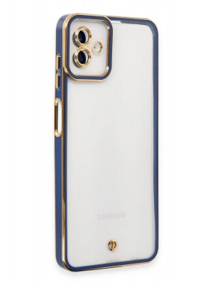 Newface Samsung Galaxy A04 Kılıf Liva Lens Silikon - Mavi