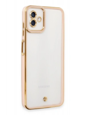 Newface Samsung Galaxy A04 Kılıf Liva Lens Silikon - Rose