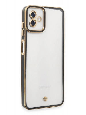 Newface Samsung Galaxy A04 Kılıf Liva Lens Silikon - Siyah