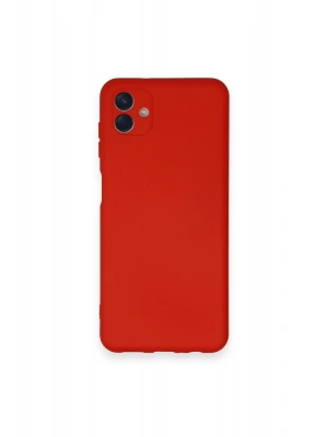 Newface Samsung Galaxy A04 Kılıf Nano içi Kadife Silikon - Kırmızı