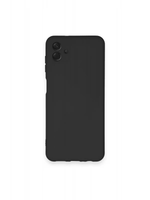 Newface Samsung Galaxy A04 Kılıf Nano içi Kadife Silikon - Siyah