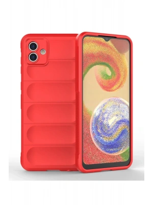 Newface Samsung Galaxy A04 Kılıf Optimum Silikon - Kırmızı