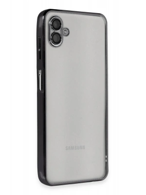 Newface Samsung Galaxy A04 Kılıf Razer Lensli Silikon - Siyah