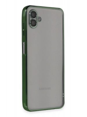 Newface Samsung Galaxy A04 Kılıf Razer Lensli Silikon - Yeşil