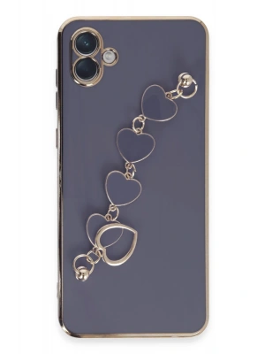 Newface Samsung Galaxy A04E Kılıf Esila Silikon - Gri